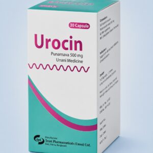 Urocin 30 Capsules is a Unani herbal supplement formulated to support urinary and kidney health. Suitable for adults under a physician’s guidance, it contains Boerhaavia diffusa extract to help manage urinary discomfort, inflammation, and fluid retention, making it a natural option for supporting urinary tract wellness as part of a regulated health routine.